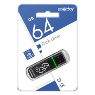 Флэш-диск 64GB SmartBuy Glossy темно-серый