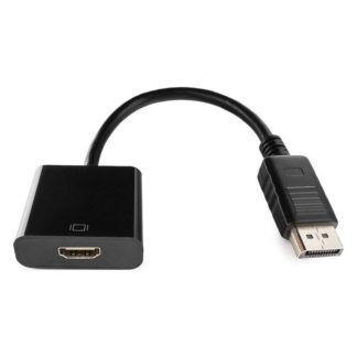 Переходник DisplayPort-HDMI 0.1м Cablexpert A-DPM-HDMIF-002 черный
