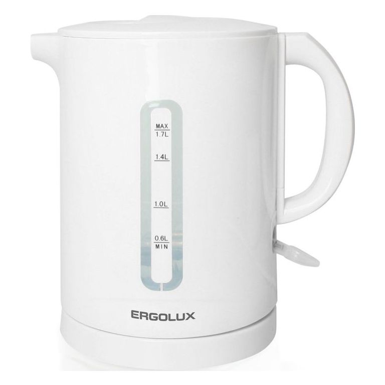 Чайник электрический пластик Ergolux ELX-KH01-C01 белый