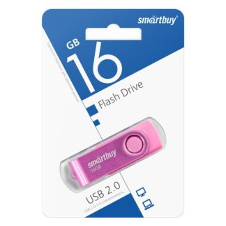 Флэш-диск 16GB SmartBuy Twist розовый