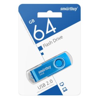 Флэш-диск 64GB SmartBuy Twist синий