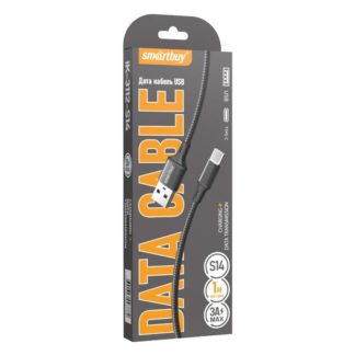 Кабель USB-TypeC 1м SmartBuy S14 чёрный