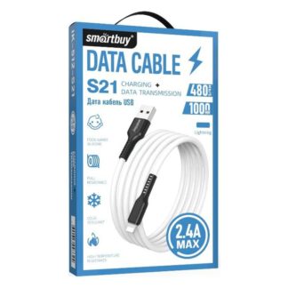 Кабель USB-iPhone8pin 1м SmartBuy S21 белый