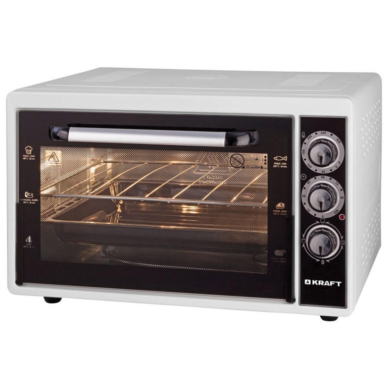 Мини-печь KRAFT KF - MO 3801 W бел1500Вт 38л 2пр