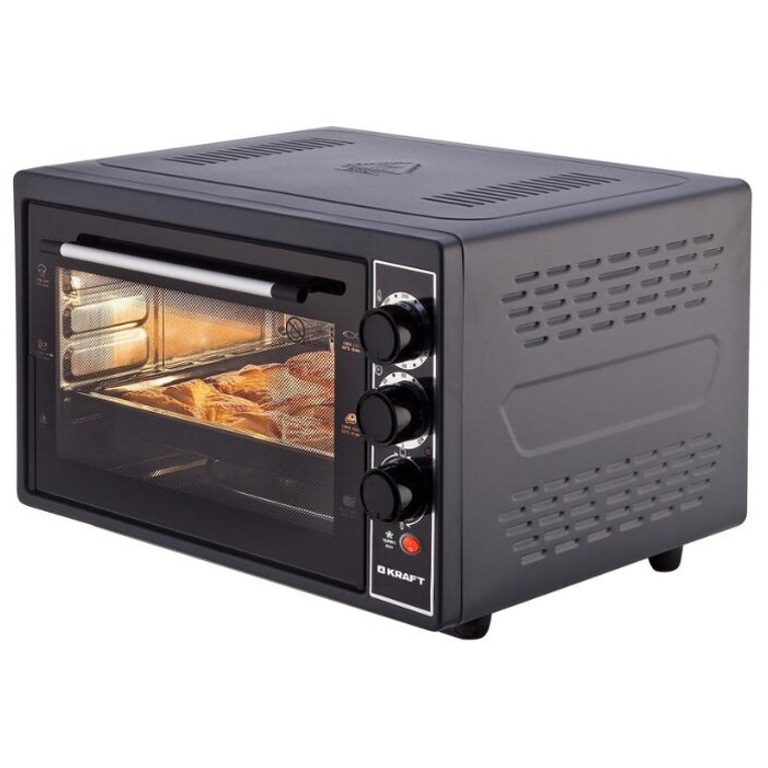 Мини-печь KRAFT KF - MO 3802 KBL чер кон 38л 2пр
