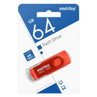 Флэш-диск 64GB SmartBuy USB 3.0 Twist красный