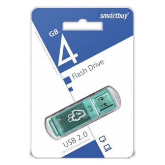 Флэш-диск 4GB SmartBuy Glossy зеленый