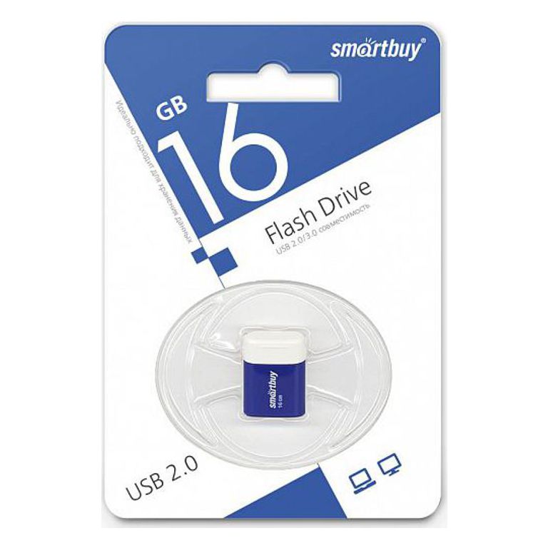 Флэш-диск 16GB SmartBuy LARA синий