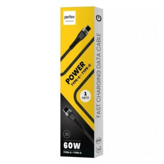 Кабель TypeC-TypeC 1м Perfeo Power C1105 чёрный