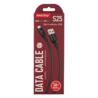 Кабель USB-microB 1м SmartBuy iK-12-S25b чёрный