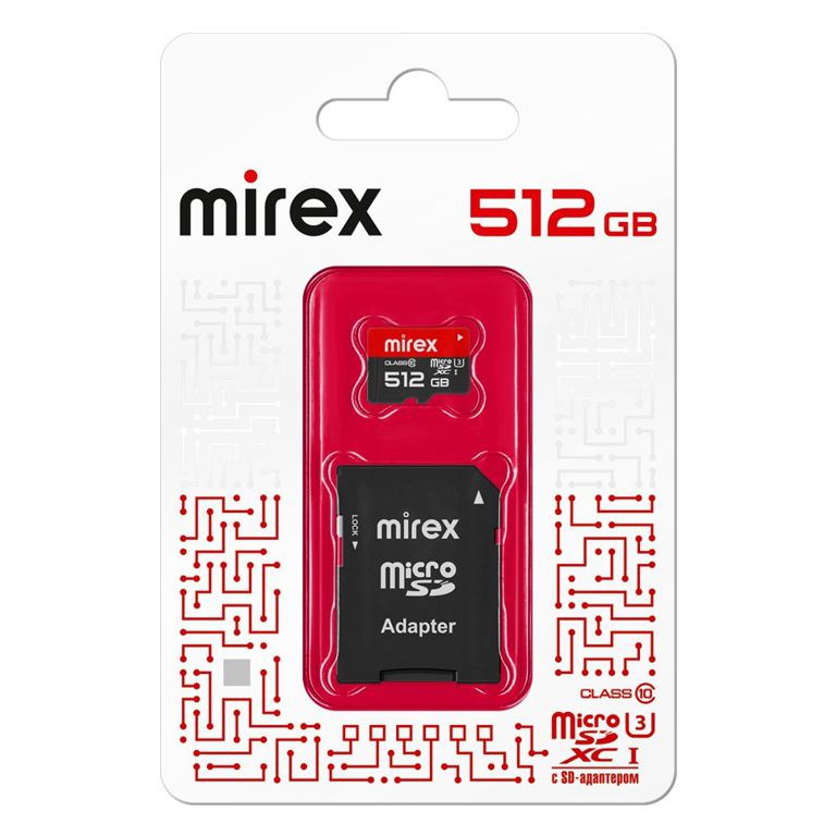 Карта micro-SD 512GB Mirex 13613-AD3UH512