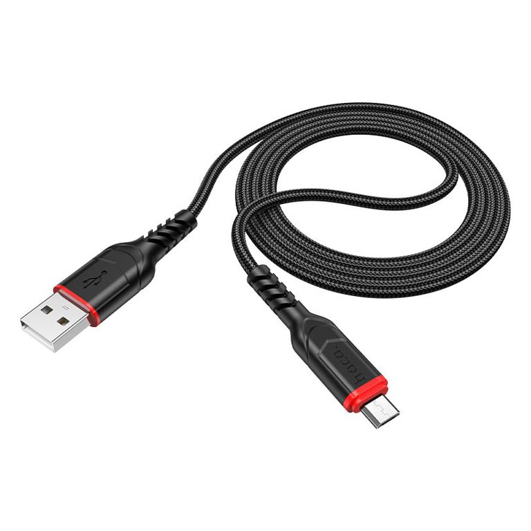 Кабель USB-microB 1м Hoco X59 чёрный
