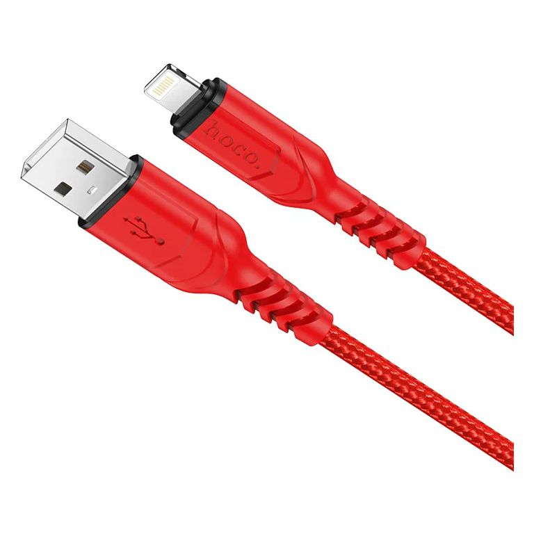 Кабель USB-iPhone8pin 1м Hoco X59 красный