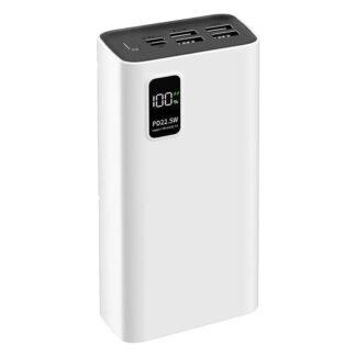 Внешний аккумулятор PERO PB07 30000 mAh, Li-Pol, output USB-C + 4 USB-A, белый