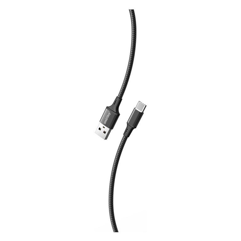 Кабель USB-TypeC 2м SmartBuy S14 3A чёрный коробка (1/50)