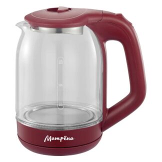 Чайник электрический стекло Матрёна MA-006 1.8л 1500Вт вишневый (12)