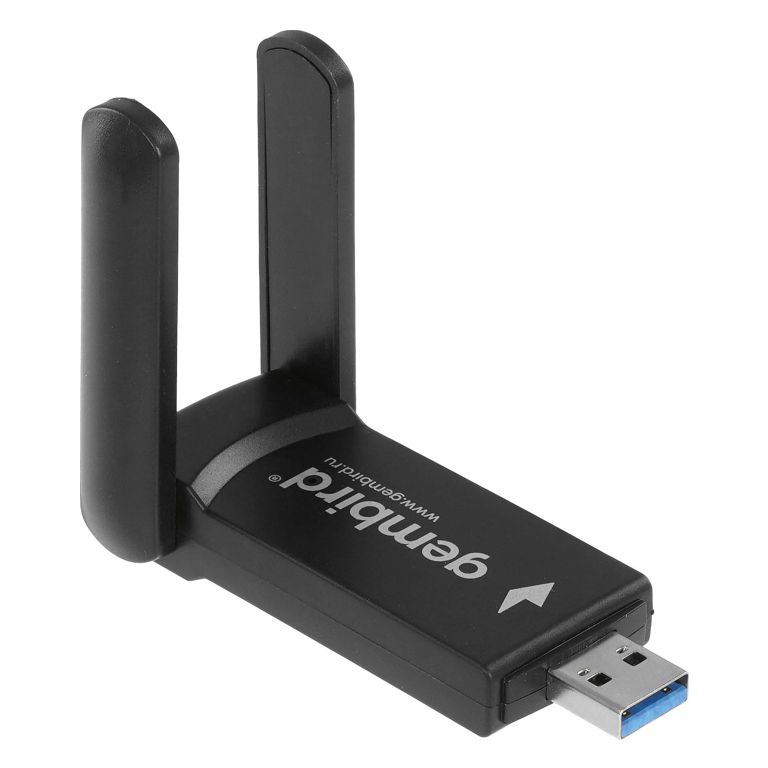 Сетевой адаптер WiFi+Bluetooth Gembird WNP-UA-020 чёрный