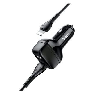 Зарядное устройство авто USBx2-iPhone8pin Hoco Z36 чёрный