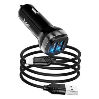 Зарядное устройство авто USBx2-iPhone8pin Hoco Z40 чёрный